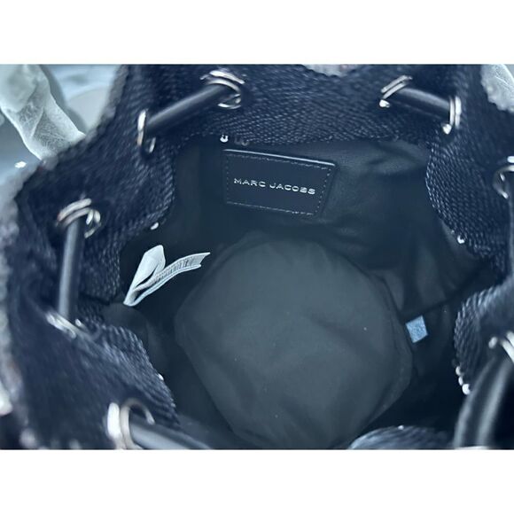 Marc Jacobs The Micro Sequin Bucket Bag, BLACK - Picture 11 of 16